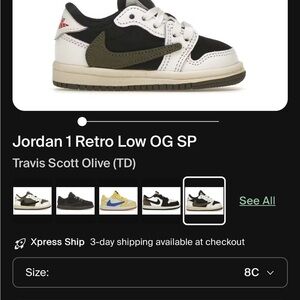 Jordan 1 Low OG SP in Olive and Black